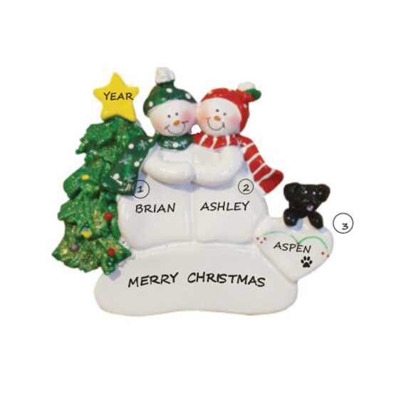 Couple with clearance dog christmas ornament