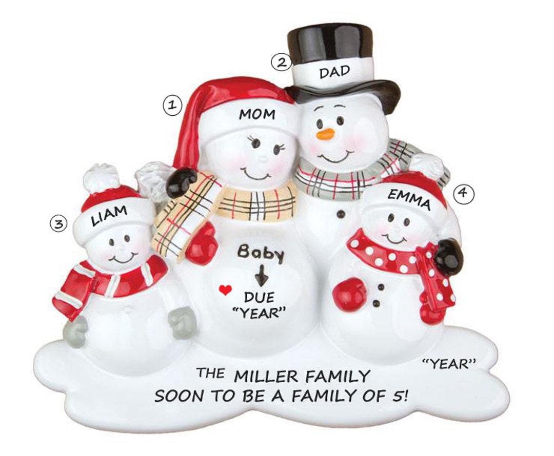 Personalized Ornament Expecting Baby Family of 4 - Soon to Be a Family ...
