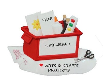 Loves Arts & Crafts Projects Personalized Ornament for Young and Old - Best Artist Personalized Ornament