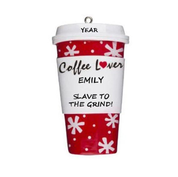 Coffee Lover Personalized Christmas Ornament - Coffee Drinker Personalized Ornament