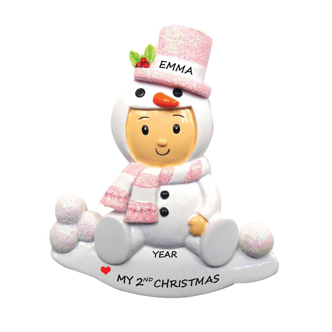 Snow Baby Boy 2nd Christmas Personalized Ornament Toddler Etsy