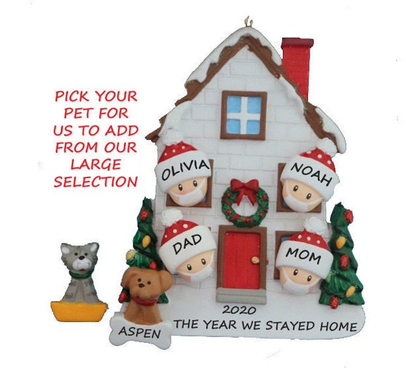 Personalized Ornament Family 4 Quarantine Stayed Home 2020 Etsy