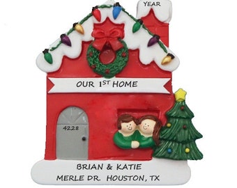 Couple In New Home Personalized Ornament - Couple In 1st Home Personalized Ornament - Our New Home Ornament - Our First Home Ornament