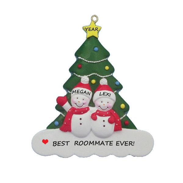 Best Roommate Personalized Christmas Ornament - College  Roommate Personalized Ornament - Sister Best Friend Ornament - Best Friend Ornament