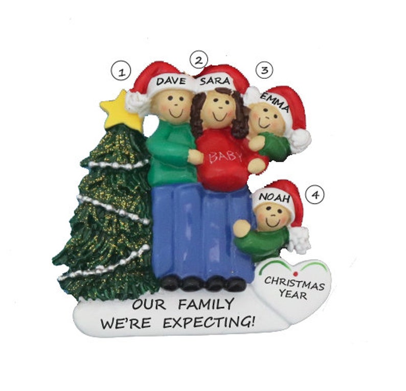 Personalized Expecting Ornament for 3rd Child - We're Expecting 3rd ...