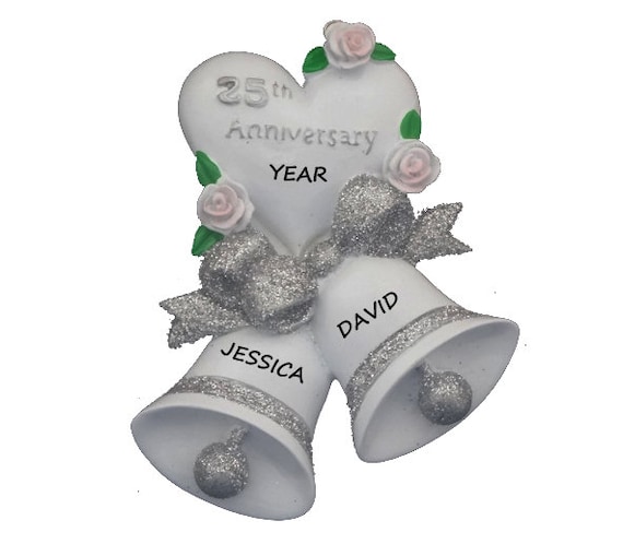 25th anniversary christmas ornament personalized Clearance