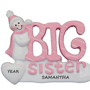 Big Sister Personalized Christmas Ornament - Ornament for Big Sister