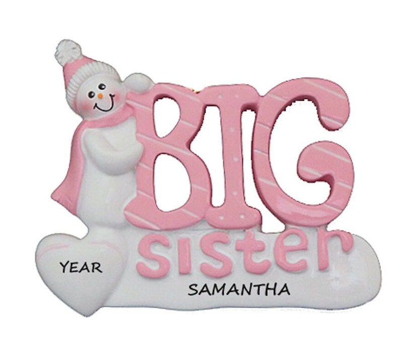 Big Sister Personalized Christmas Ornament Ornament for Big Sister image 1