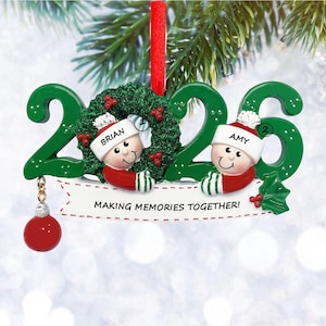 Dated 2026 Personalized Christmas Ornament for Couples Together Many Years - Still Making Memories
