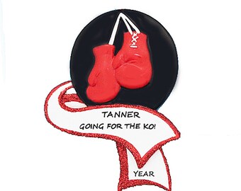 Boxing Personalized Christmas Ornament - MMA Mixed Martial Arts Personalized Ornament