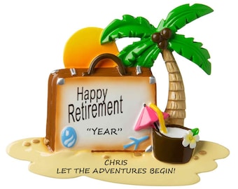 Personalized Retirement Christmas Ornament - Retirement Gift - Enjoying Retirement