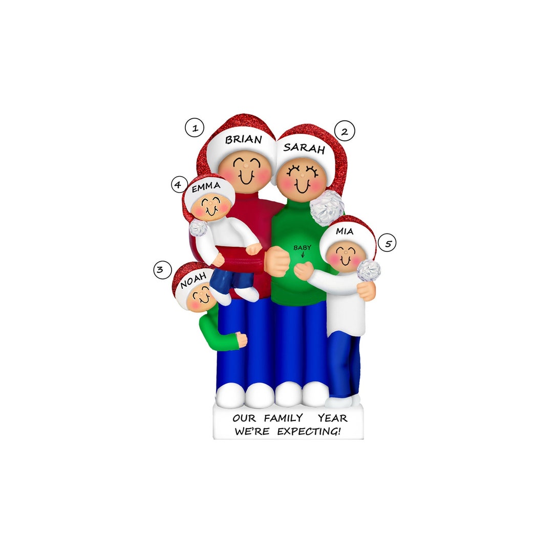Personalized Ornament Expecting Baby Family of 5 - Soon to Be a Family ...