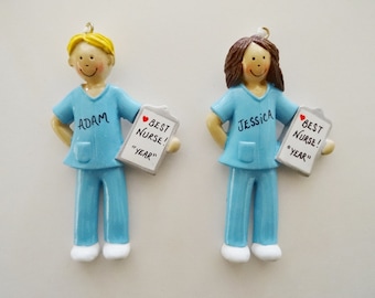 Nurse Christmas Ornament - Best Nurse Personalized Ornament - Christmas Ornament for Nurses