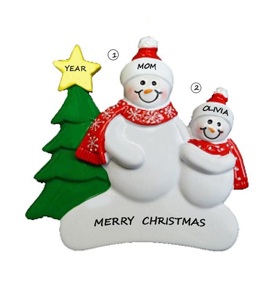 Adorno navideño personalizado para un padre soltero - Mamá - Papá - Regalo para un padre soltero