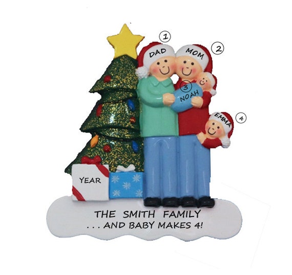 Family of 4 christmas ornament Outlet