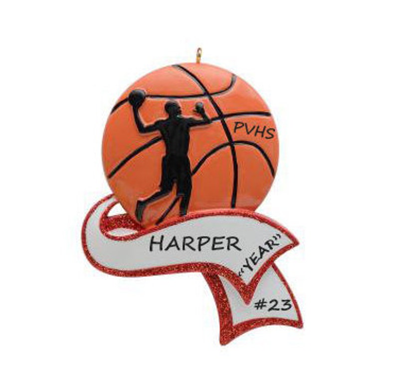 Personalized Basketball Ornament Personalized Basketball Etsy