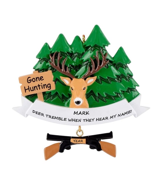 Personalized Deer Hunting Christmas Ornament Personalized Etsy