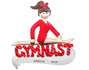 Personalized Gymnast Christmas Ornament - Personalized Gymnastics Christmas Ornament - Personalized Free