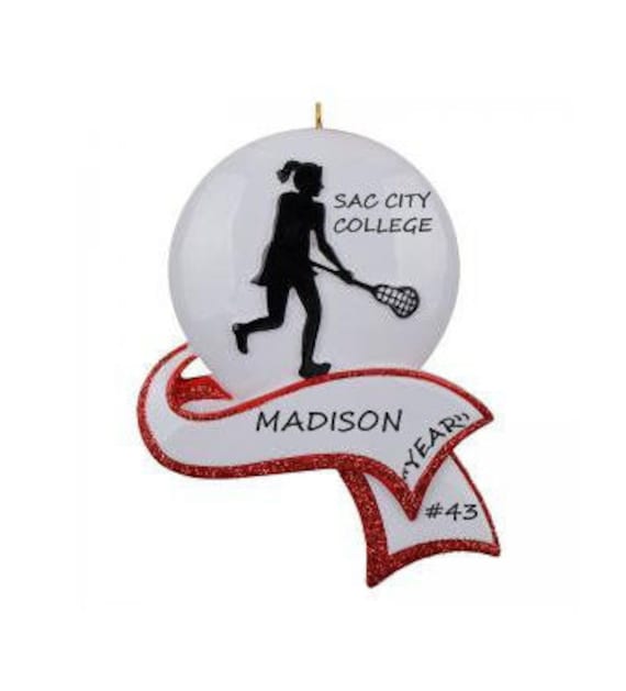 Personalized Girl Lacrosse Ornament Female Lacrosse Ornament Etsy