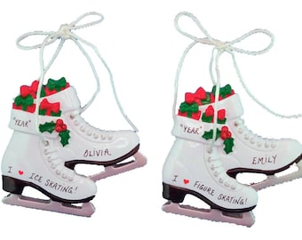 Ice Figure Skates Personalized Ornament - Personalized Ice Skate Ornament - Ice Skating Ornament - Personalized Gift