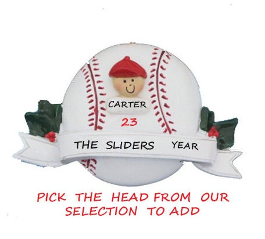 Baseball Personalized Ornament Playing Baseball Christmas Ornament ...