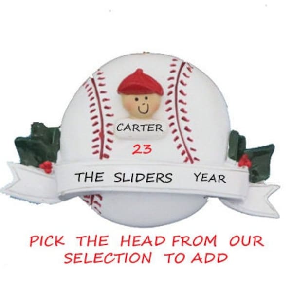 Baseball Personalized Ornament - Playing Baseball Christmas Ornament - Playing Baseball on a Team