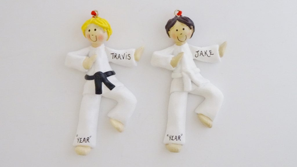 Personalized Karate Boy Ornament With Custom Belt Color - Etsy