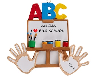 Personalized Pre-School Christmas Ornament - Starting  Pre-School Christmas  Personalized Ornament