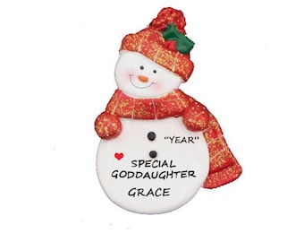 Special Goddaughter or Special Godson Personalized Ornament - Godchild Christmas Ornament