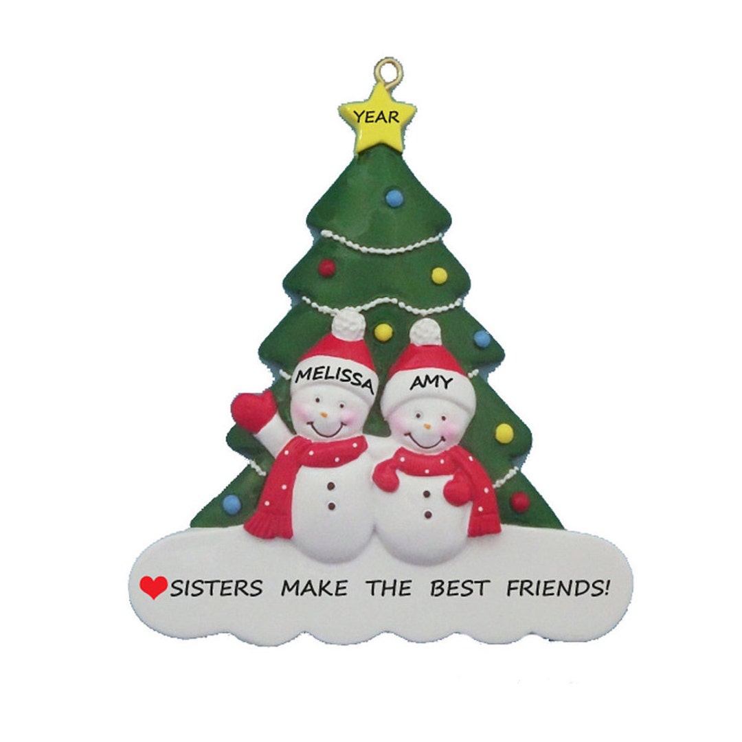 Personalized Sisters Are Best Friends Christmas Ornament - Personalized ...
