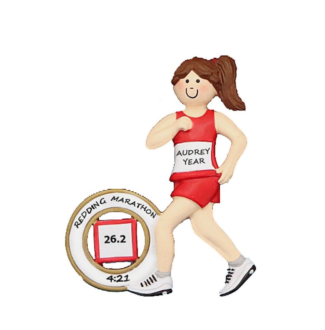 Marathon Runner - Half Marathon Runner Personalized Ornament - Finished 1st Race - 26.2 Marathon - 13.1 Half Marathon - 5K run to Ultra