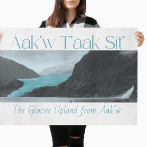 Aak w Taak Sit Gletscher Poster Mendenhall Gletscher in Blau Weiß Serene Alaska Wand Kunst Natur Geist Dekor Geschenk für Gletscher Liebhaber