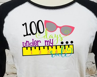 100 Days of School/ Teacher T-Shirt/ 100th Day of School Shirt/ Teacher Shirt/ Teacher 100 Days Shirt/ 100 Days School Party/ School Shirt