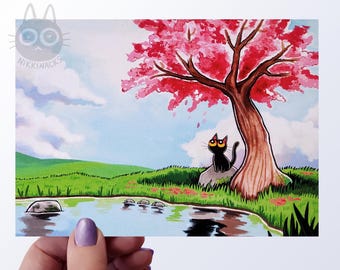 Cherry Blossom • 5x7 Inch Art Print • Matt Finish