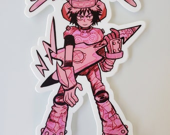Gitaroo Man • 4.75" Large Vinyl Sticker