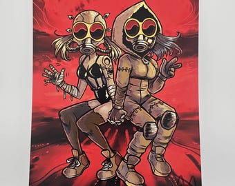 Apocalypse Sisters • 9x12 Inch Art Print • Matte Finish
