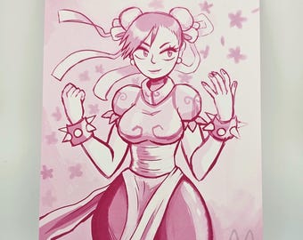 Elegant Chun-Li • 9x12 Inch Art Print • Matte Finish