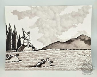Mountain Witch • 9x12 Inch Art Print • Matte Finish