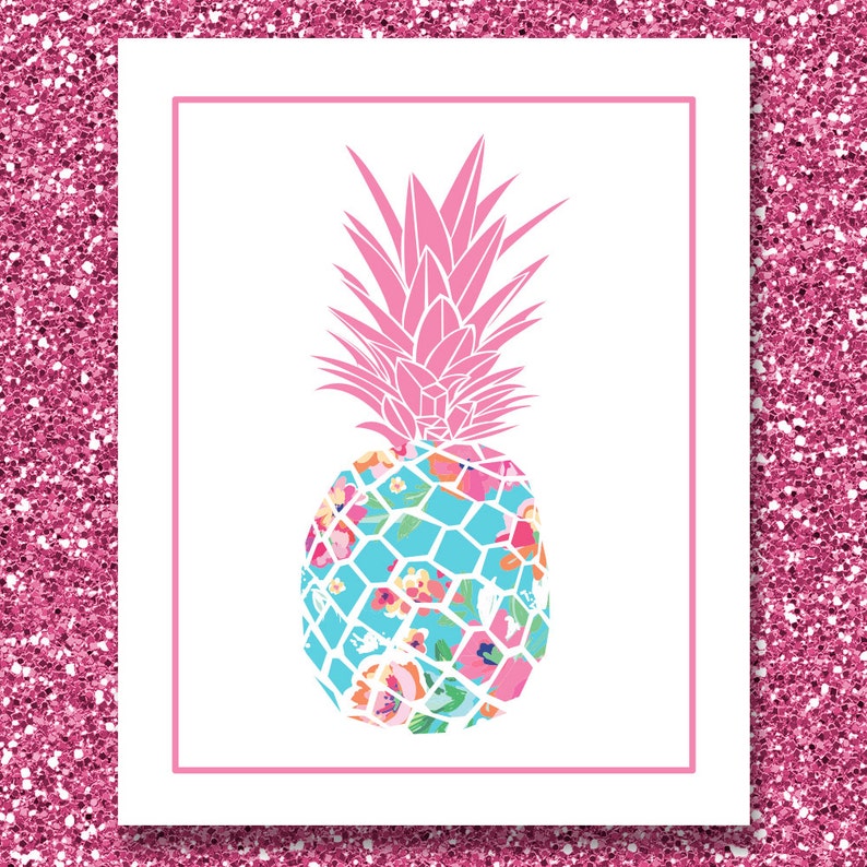 Preppy Lilly Pulitzer Inspired Dorm Print Set of 3 Preppy ...