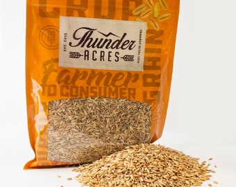 Wheat Oats Barley Thunder Acres Cat Grass Blend Certified Organic Bonus CAT Toy and Rye Seed Mix 8 oz Non-GMO 