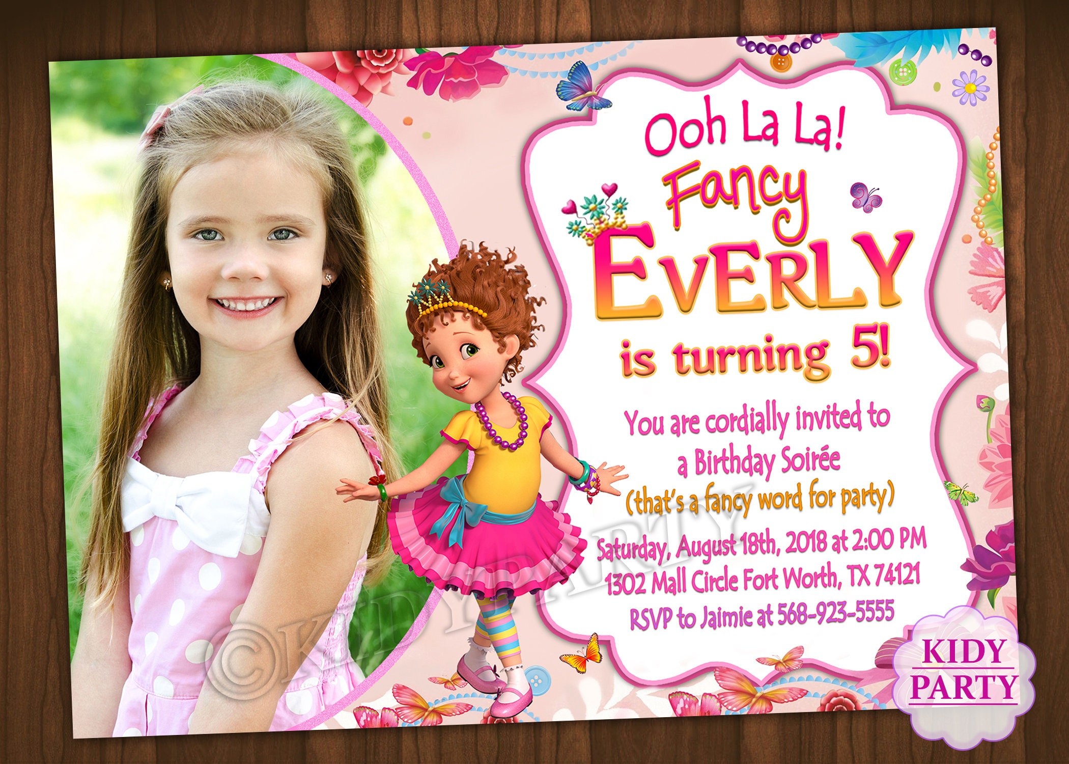 Fancy Nancy Invitation Fancy Nancy Birthday Fancy Nancy | Etsy