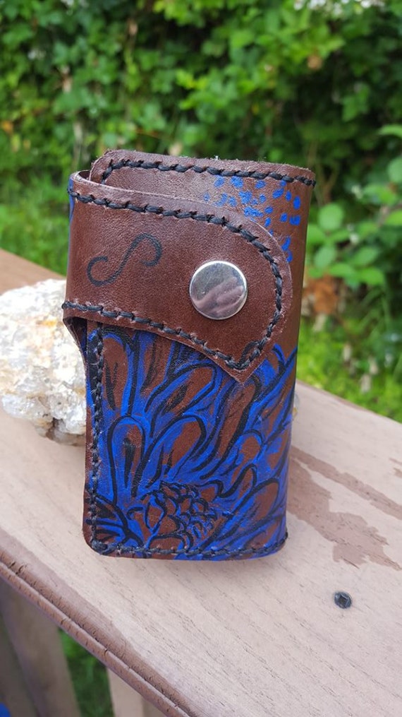 Hand Painted Floral key fob & card case
