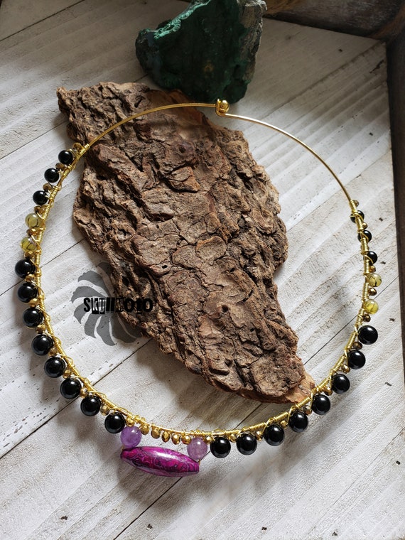 Modern Agate Collar Necklace