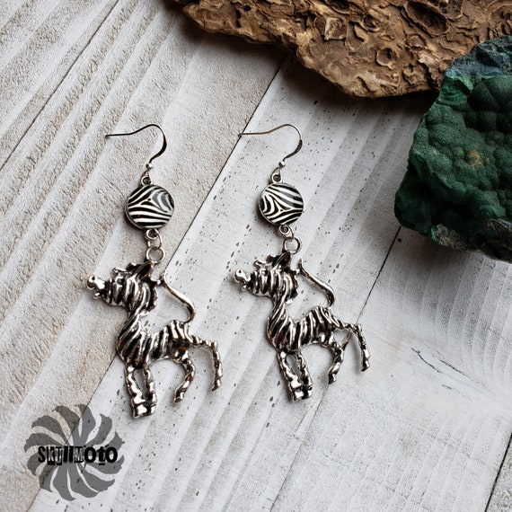 Tribal Stripes Zebra Earrings