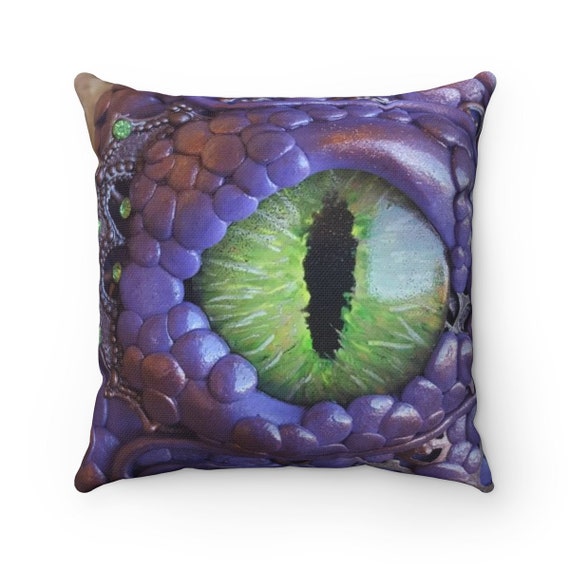 Purple Dragon - Spun Polyester Square Pillow