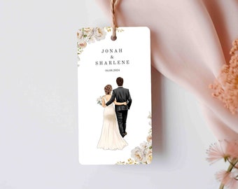 EDITABLE DIGITAL Wedding Favour TAG / Bride and Groom Wedding Tag - Personalised Tag - Wedding Tag - Wedding Favour - Digital Download