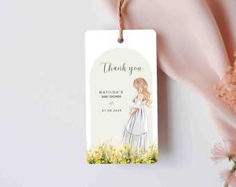 EDITABLE DIGITAL Baby Shower Favour TAG / Baby ShowerTag - Personalised Tag - Thank You Tag - Baby Shower Favour - Digital Download