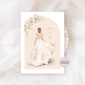 IMPRIMABLE NUMÉRIQUE / carte de future mariée - carte personnalisée - mariée - carte de mariée - shower de mariage - téléchargement numérique - téléchargement immédiat