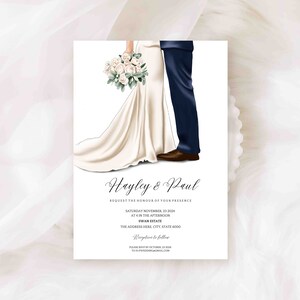 Wedding Editable DIGITAL Invitation / Wedding - Digital Invitation - Digital Template - Printable - Bride and Groom - Mr and Mrs