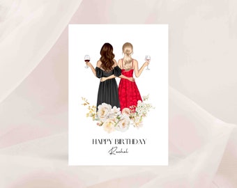 Birthday Card Editable DIGITAL Card / Personalised Card - Digital Download - Digital Printable - Birthday Card - Card for Friend